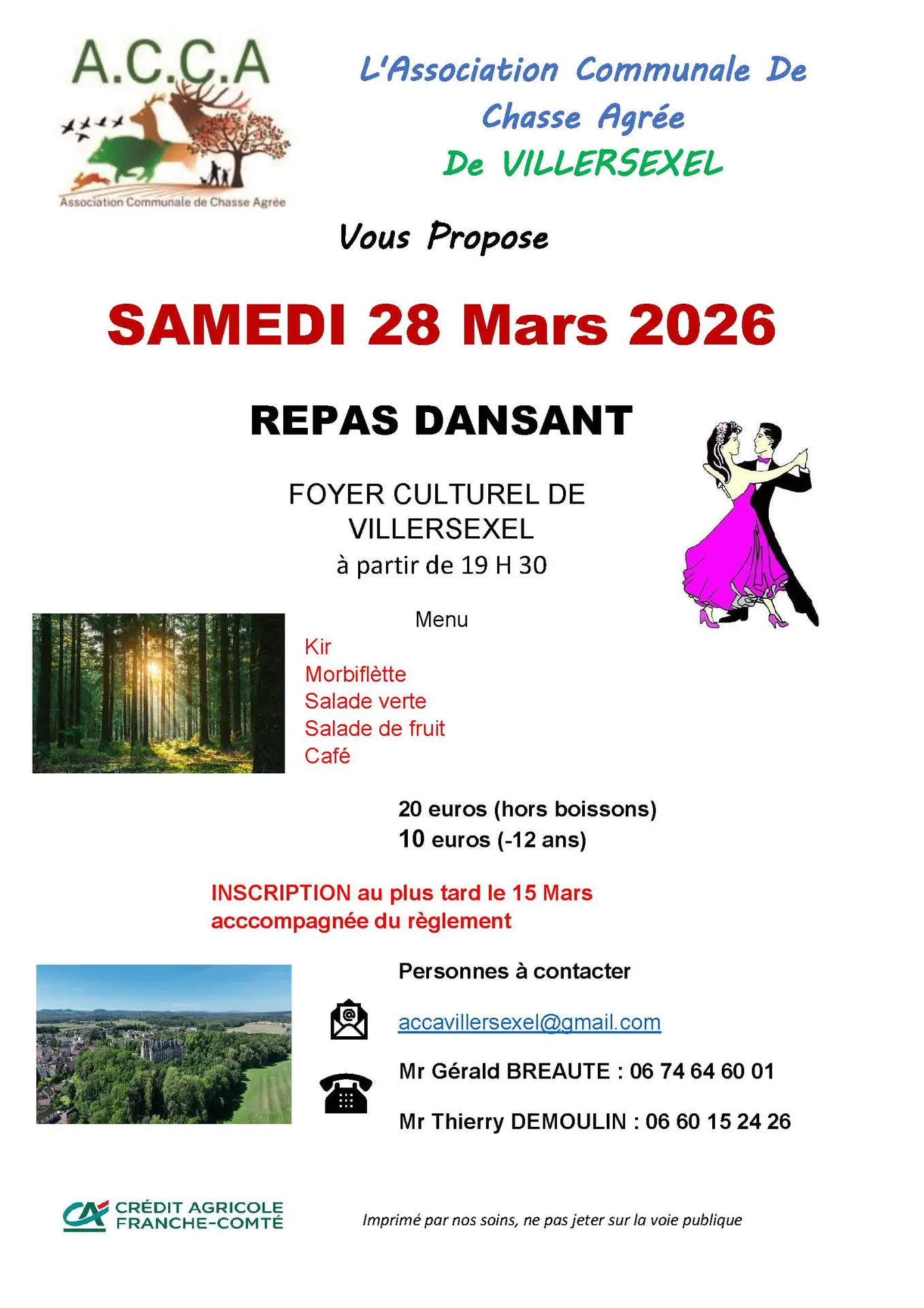 repas ACCA Villersexel 28 mars