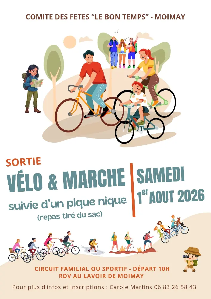 velo et marcher 1er aout moimay