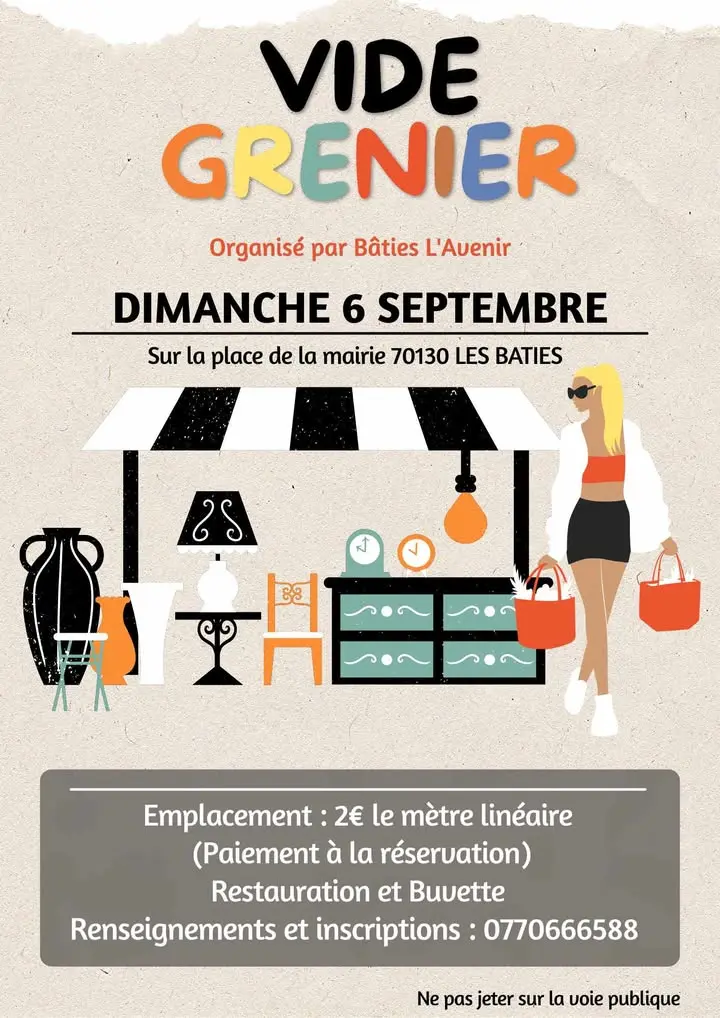 vide-grenier Les bâties 6 septembre