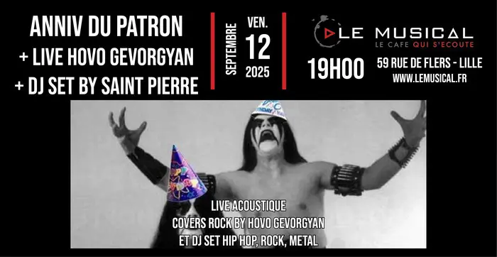 Live: Hovo Gevorgyan (cover rock) + Dj set by Saint Pierre (hip hop, rock, metal)_1