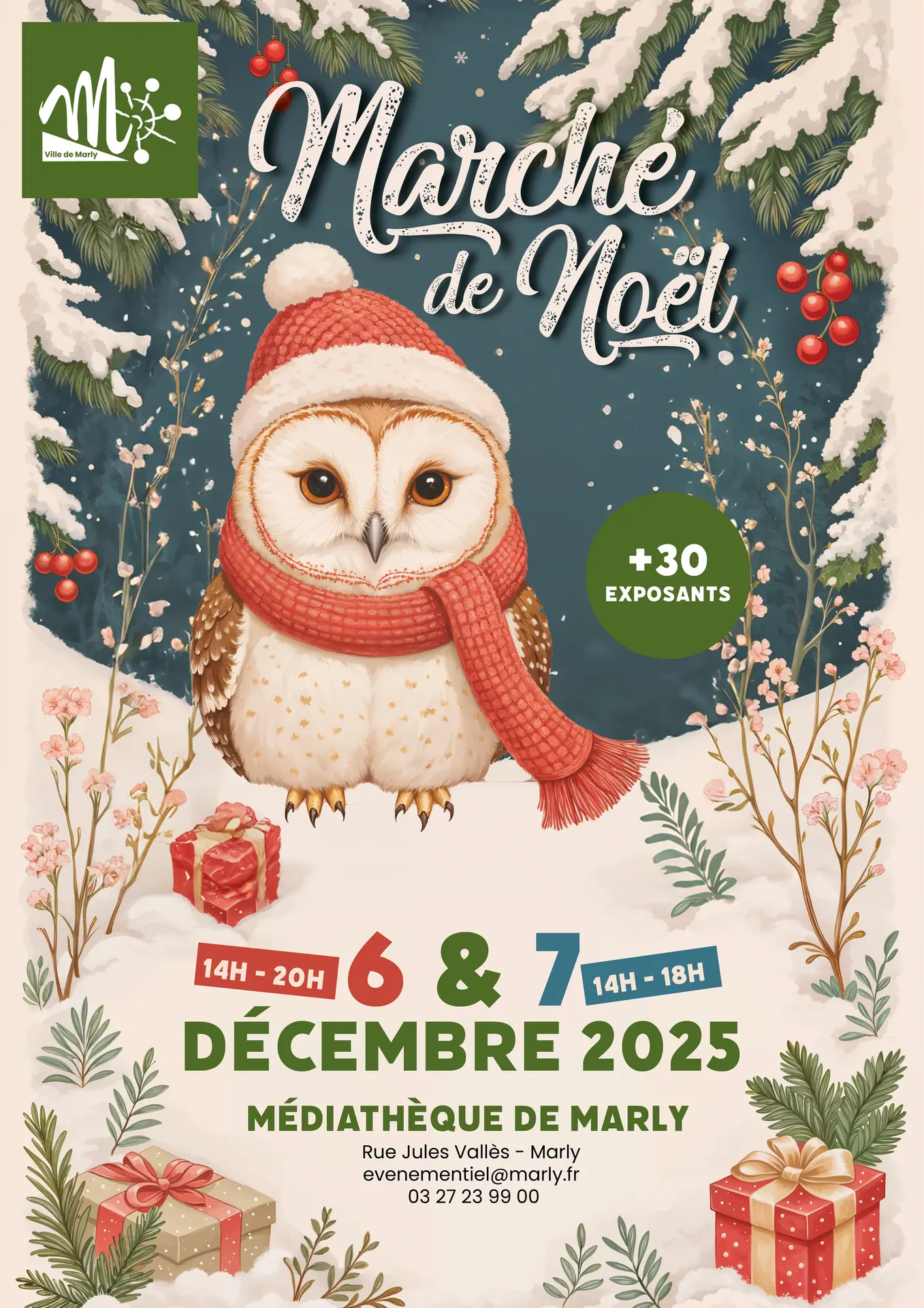 Marché Noel médiathèque Marly