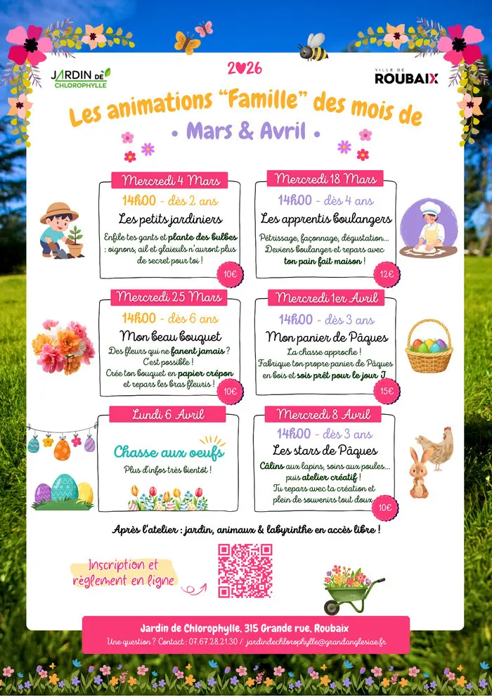 Animations Nature des mercredis de Mars et Avril au Jardin de Chlorophylle_1