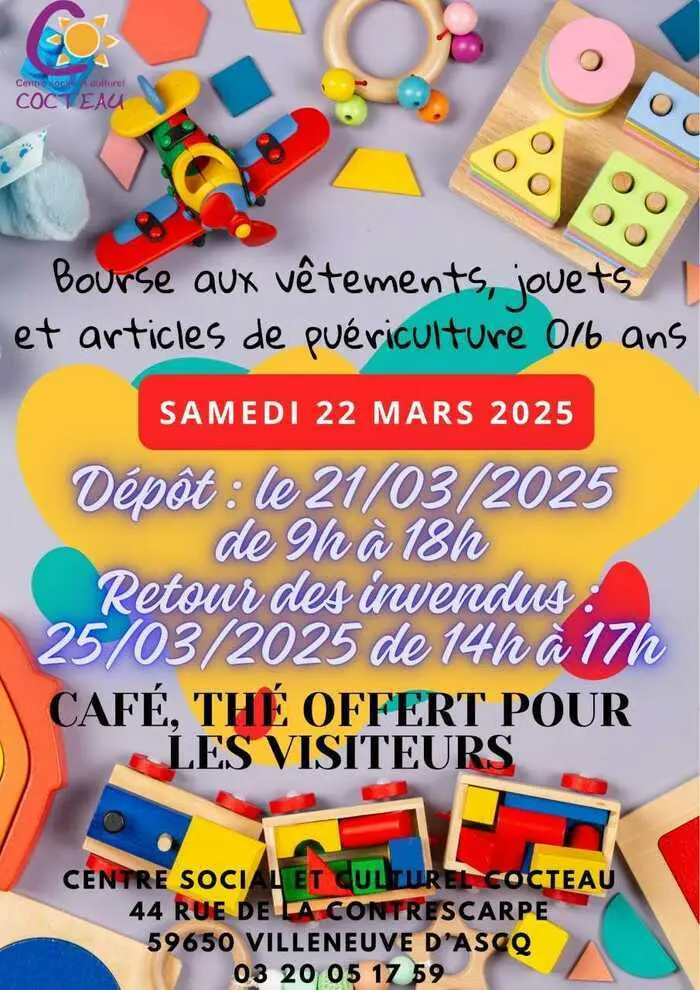 Bourse aux vêtements, jouets et articles de puériculture 0/6 ans_1