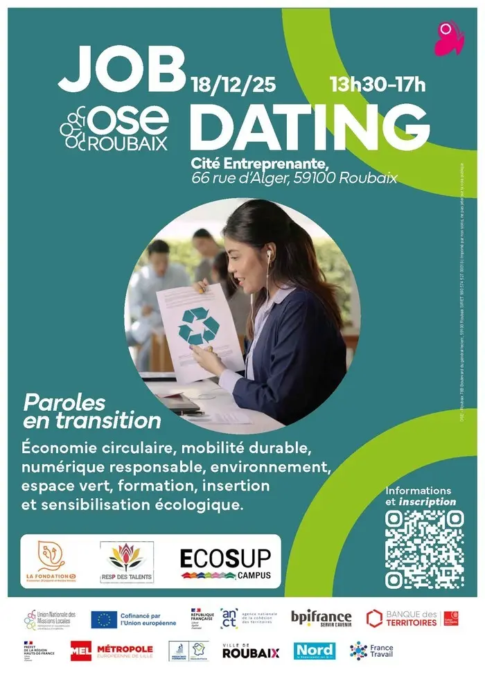 Job Dating : Paroles en transition, la rencontre entre talents engagés et entreprises responsables !_1