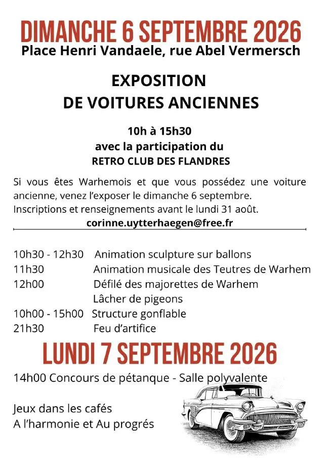 programme ducasse Warhem 2026
