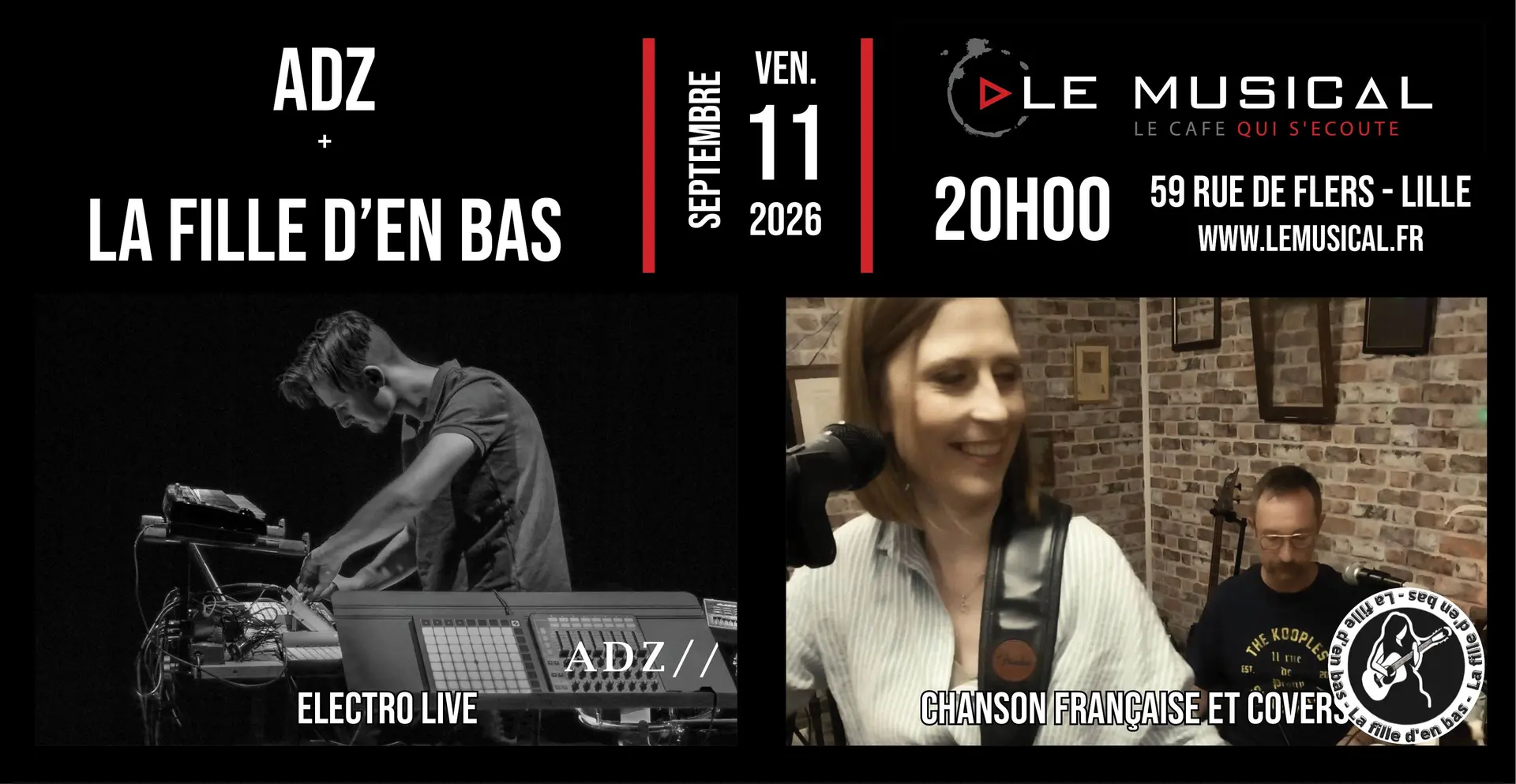 Live: Adz (électro live) + La fille d'en bas (Chanson FR & covers)_1