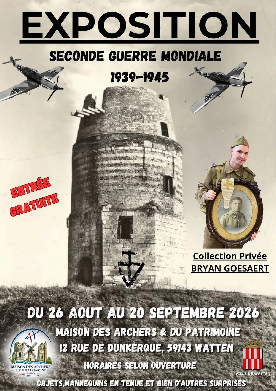 2026-08-26 exposition Bryan Goesaert 2nde Guerre Mondiale