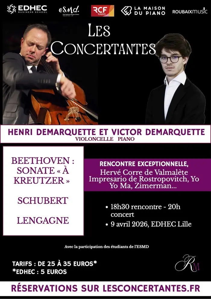 Concert de lancement des Concertantes à l'EDHEC : Henri Demarquette et Victor Demarquette_1