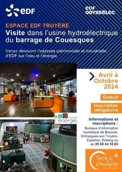 Visite guidée de l'Espace EDF Truyère à Couesques
