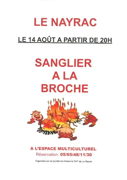 Repas - Sanglier à la broche