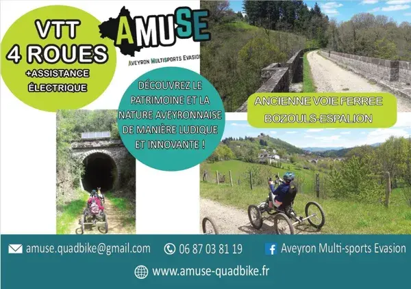 Randonnée en Quadbike ancienne voie ferrée Bozouls-Espalion