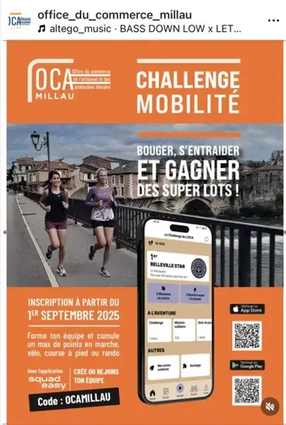 Inscriptions du 1er au 15 septembre
challenge du 16 septembre au 5 octobre