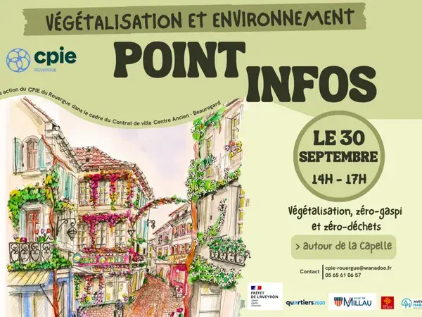 Point Infos végétalisation et environnement : zéro gaspi et zéro déchets avec le CPIE, 30/09/2026