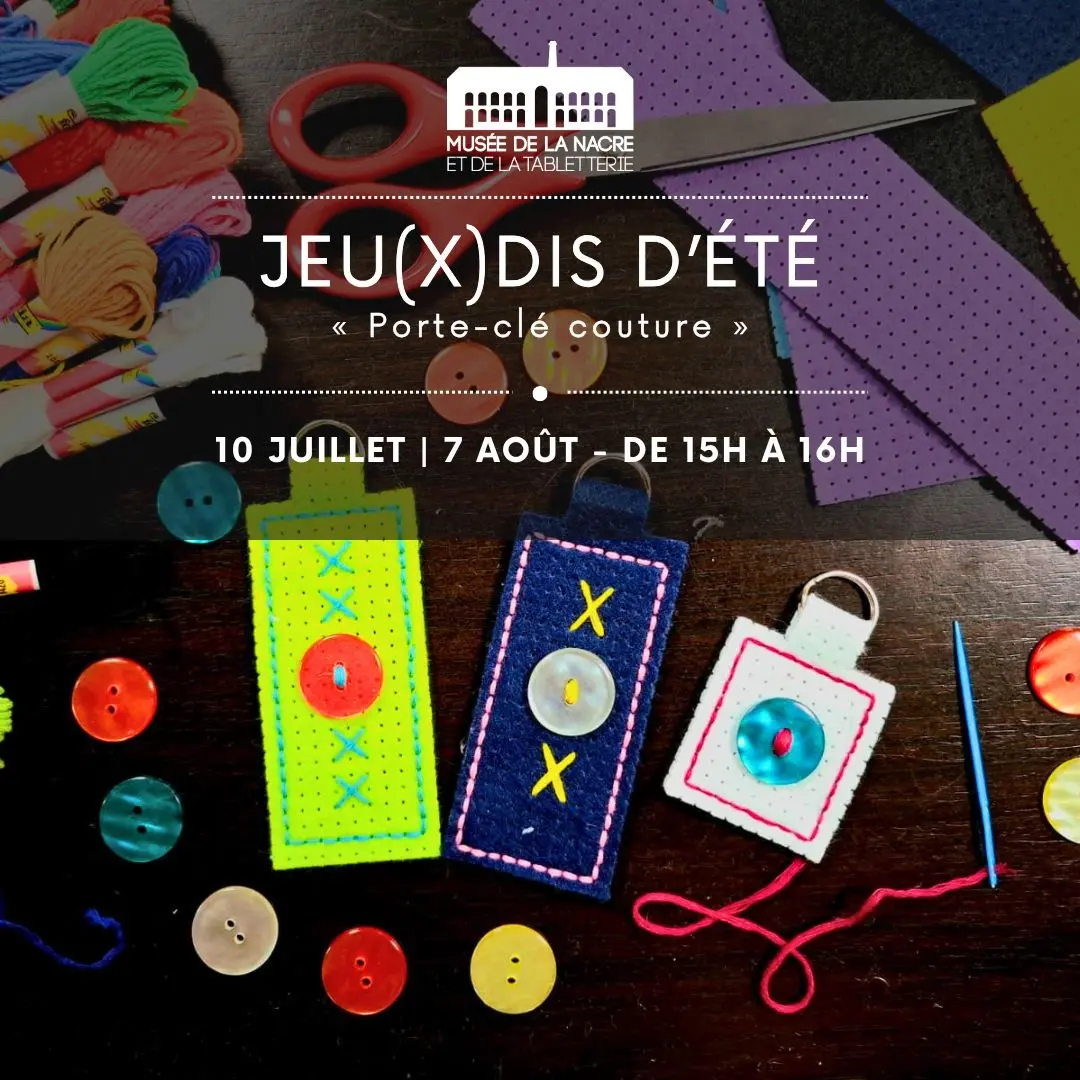 Jeux(x)dis d'été - Atelier porte-clé couture Méru 10 07 25 et 07 08 25
