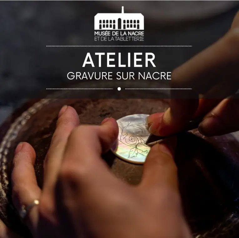 Atelier gravure Méru 11 04 26 au 12 04 26 Musée de la Nacre et de la Tabletterie