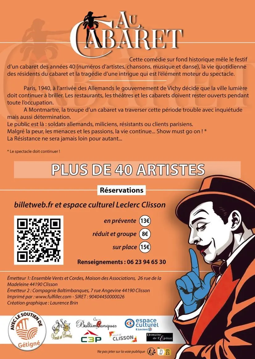 Affiche Au cabaret (verso)