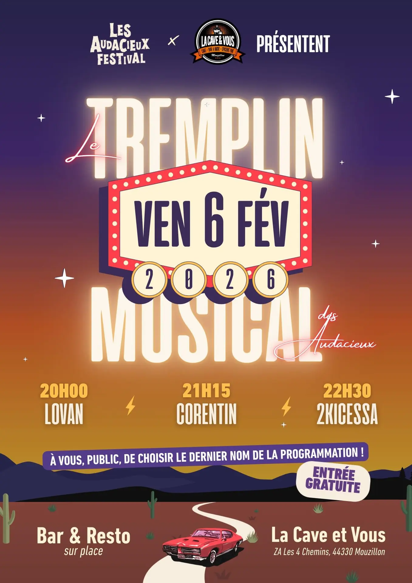 Affiche Tremplin Les Audacieux 2026