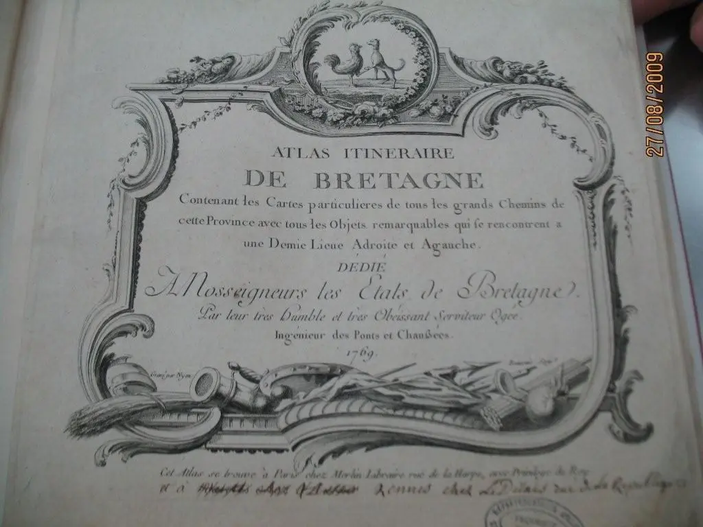 Atlas de Bretagne du géographe Ogée
