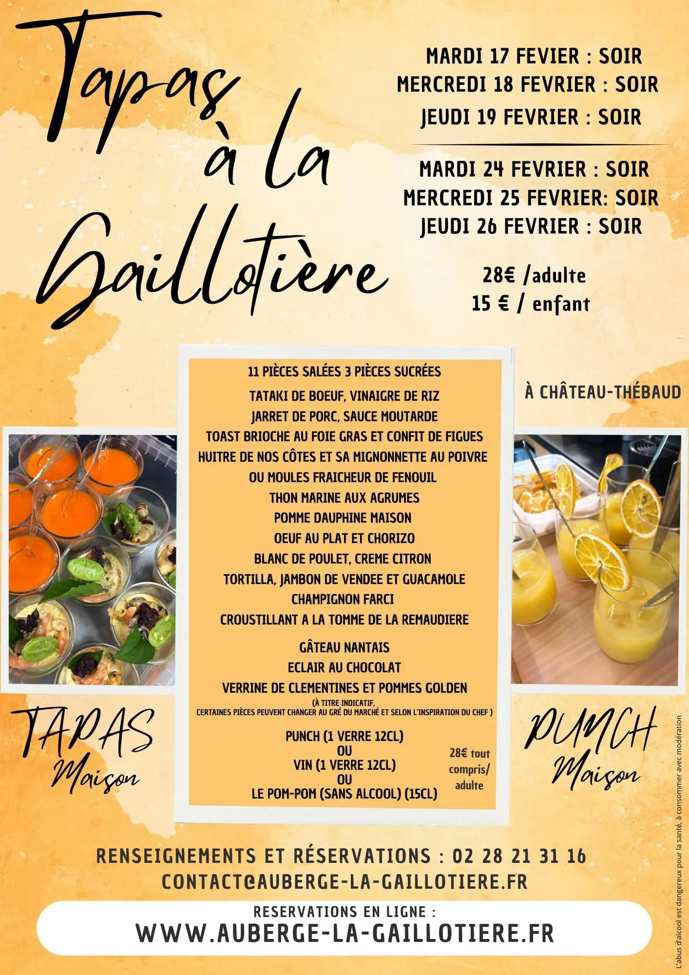 Affiche soirée tapas