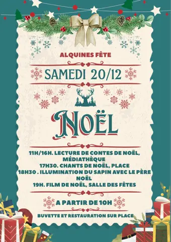 Affiche Marché de Noël d'Alquines 2025