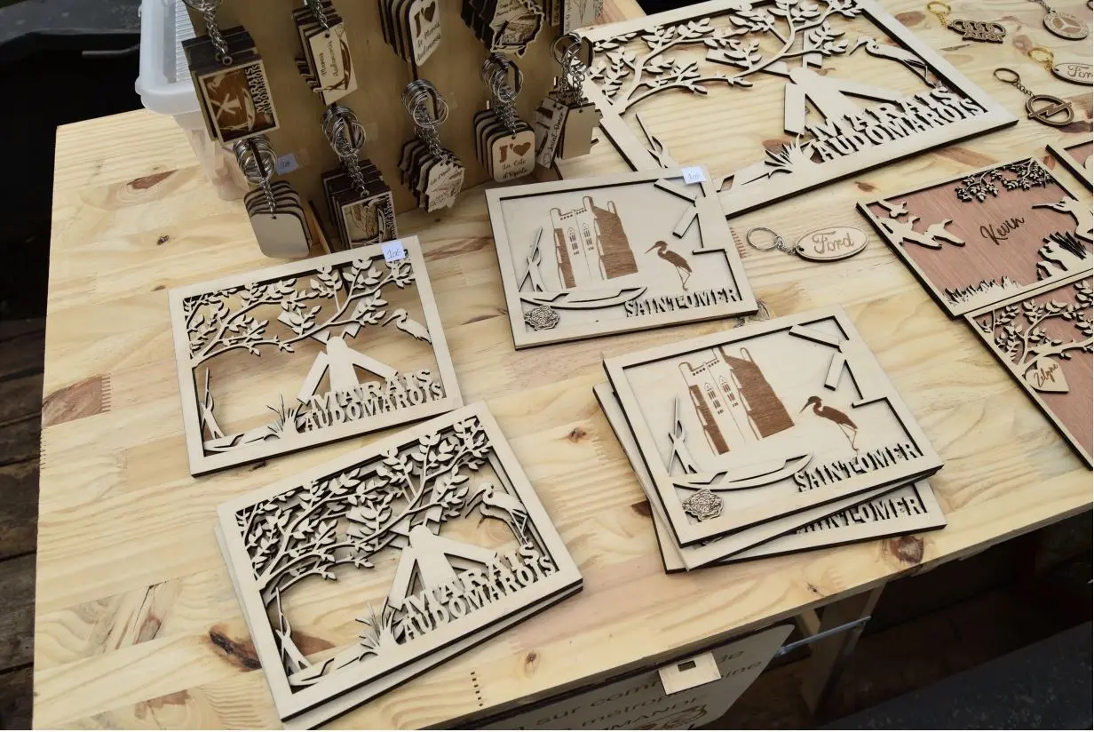 Objets bois gravé