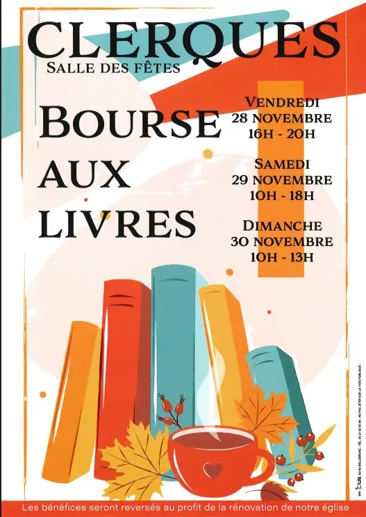 Affiche Bourses aux Livres de Clerques