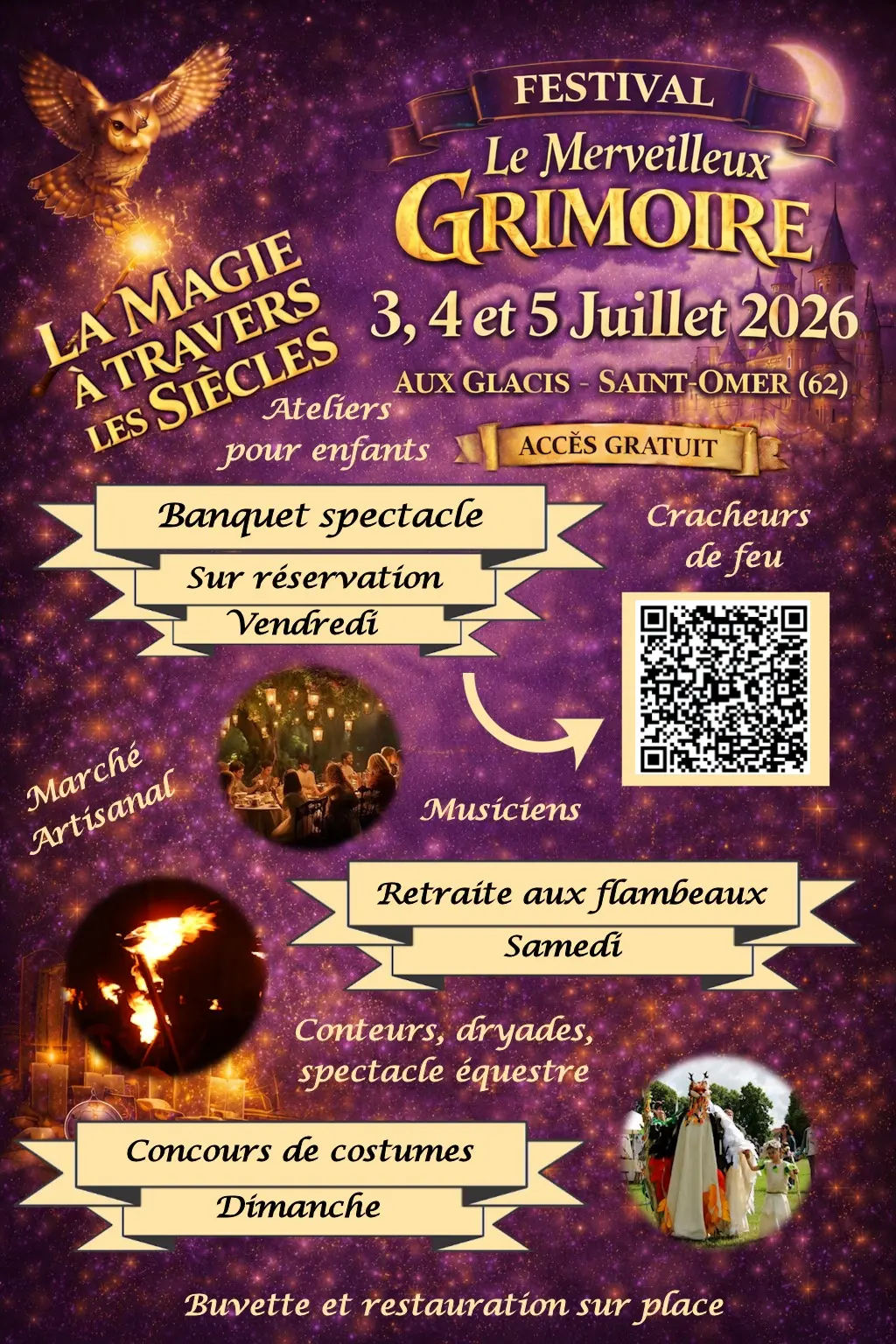 Affiche Festival Fantastique et Historique Le Grimoire Merveilleux