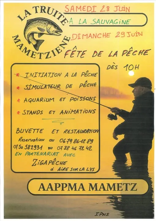 Affiche Fête de la pêche de Mametz