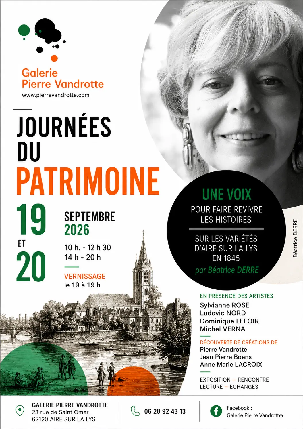 Affiche Journées du Patrimoine 2026 Galerie Pierre Vandrotte