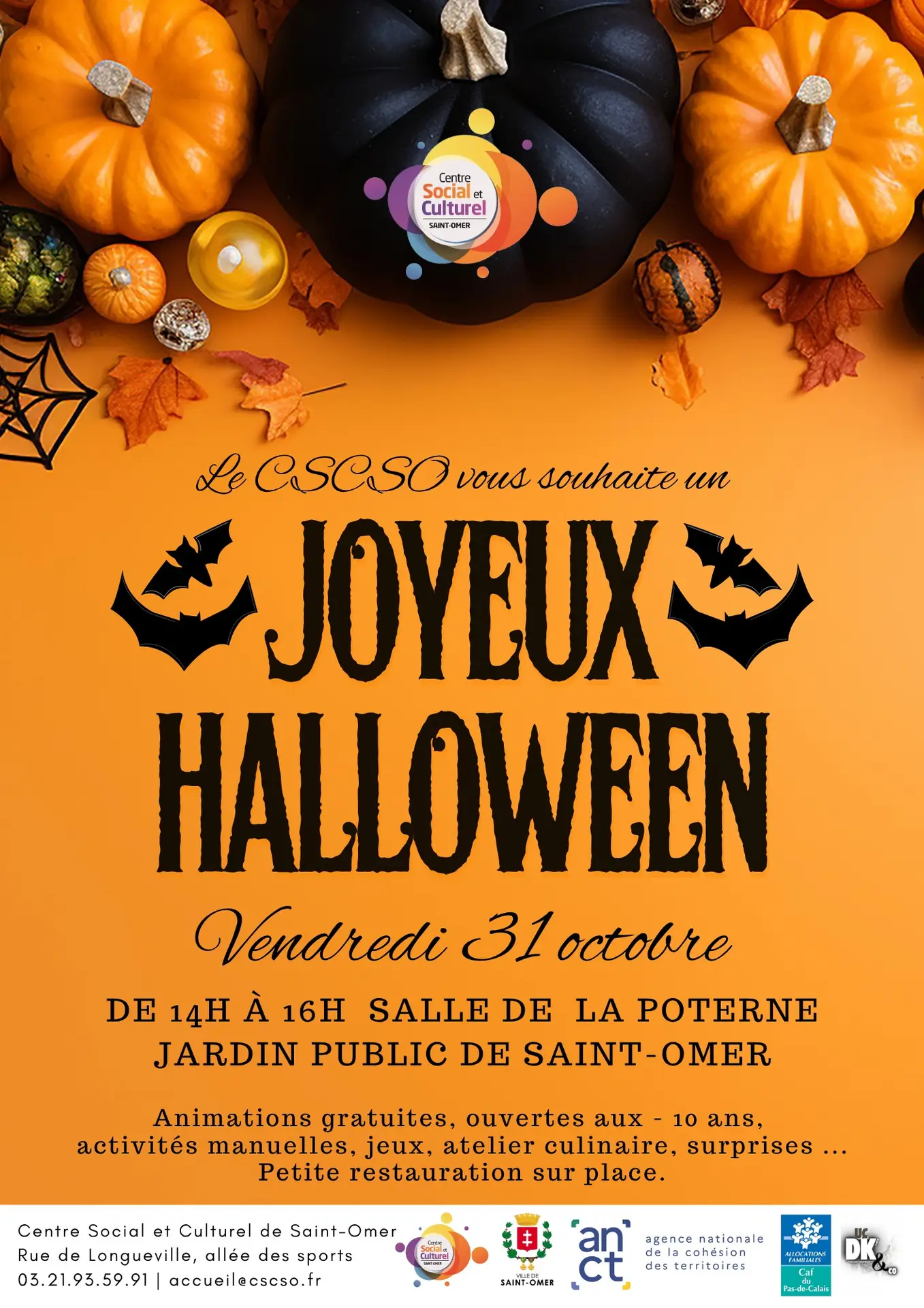 Affiche Joyeux Halloween Saint-Omer