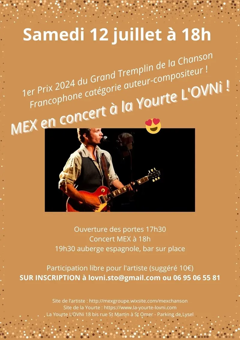 Affiche Mex en concert 12 juillet 2025