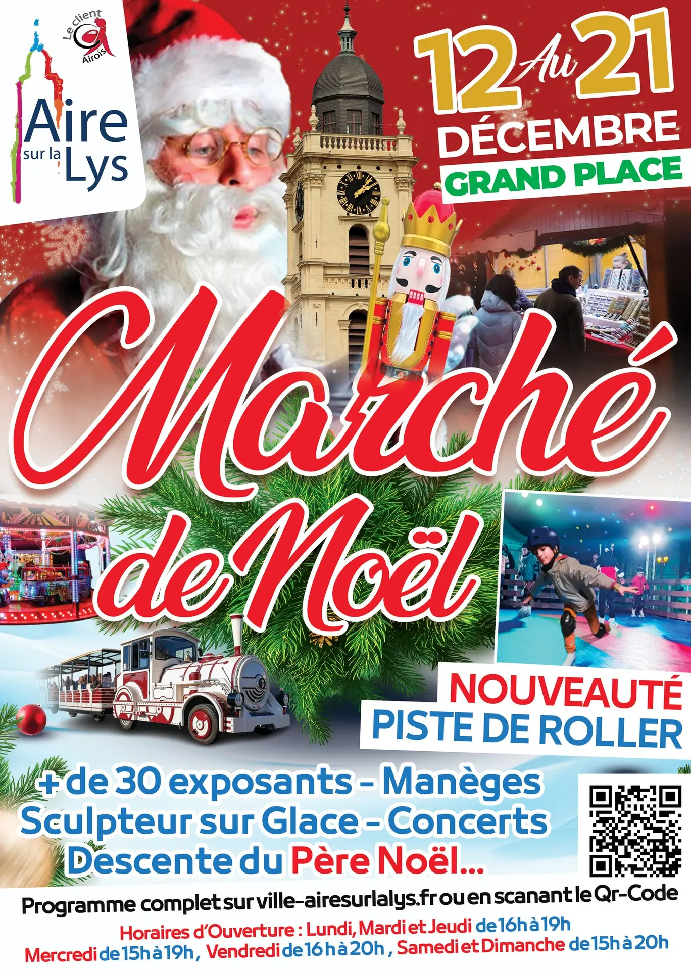 Affiche Marché de Noël Aire-sur-la-Lys