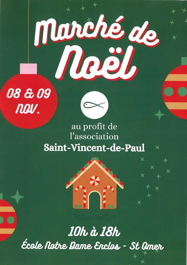 Affiche Marché de Noël Saint-Vincent de Paul