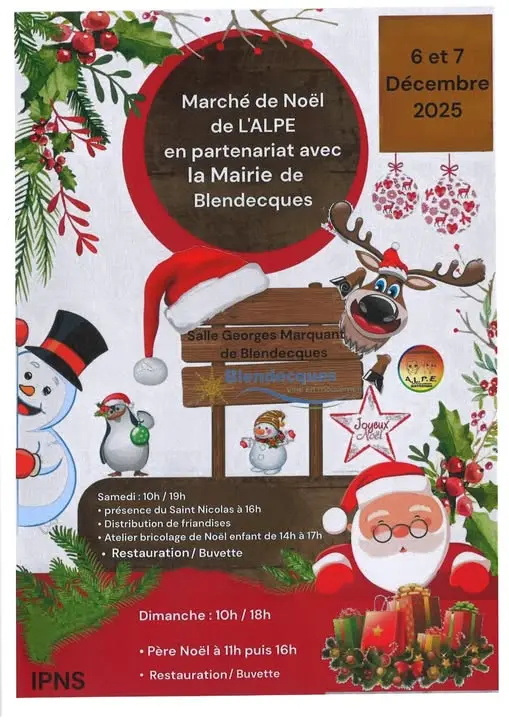 Affiche Marché de Noël de Blendecques 2025