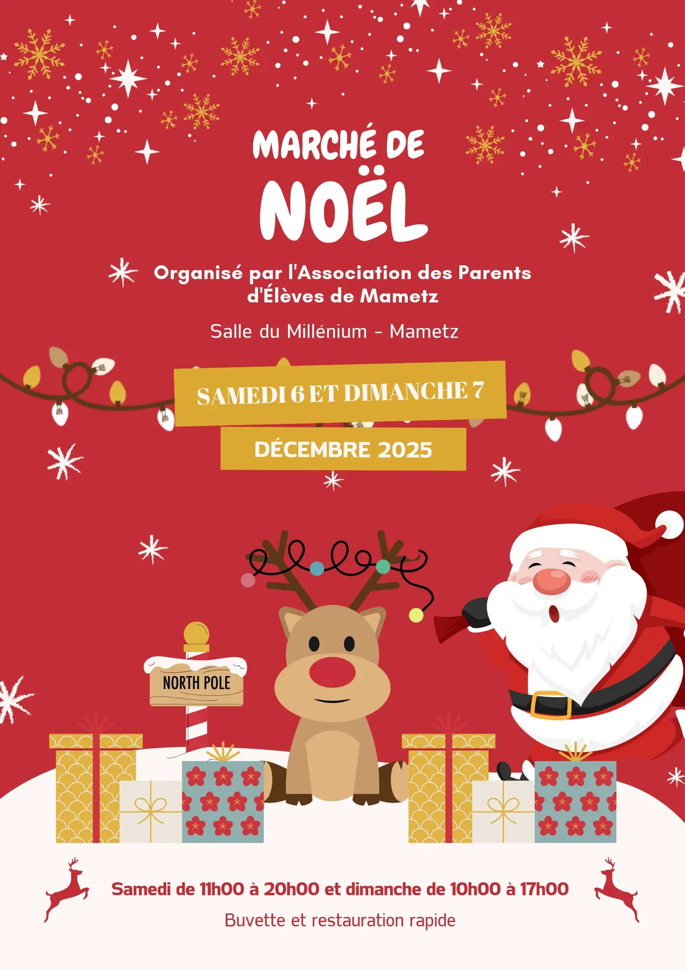 Affiche Marché de Noel de Mametz 2025