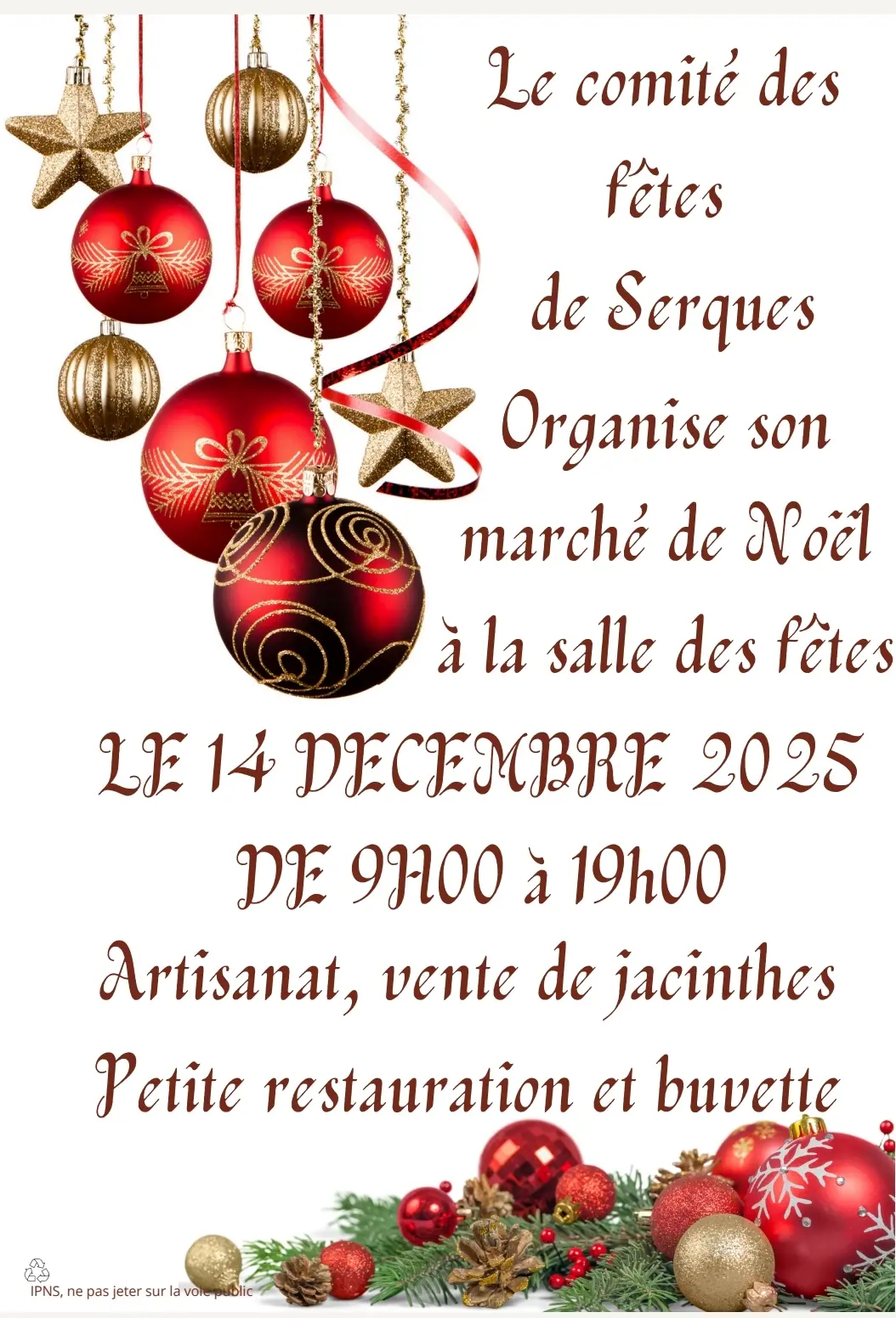 Affiche Marché de Noël de Serques 2025