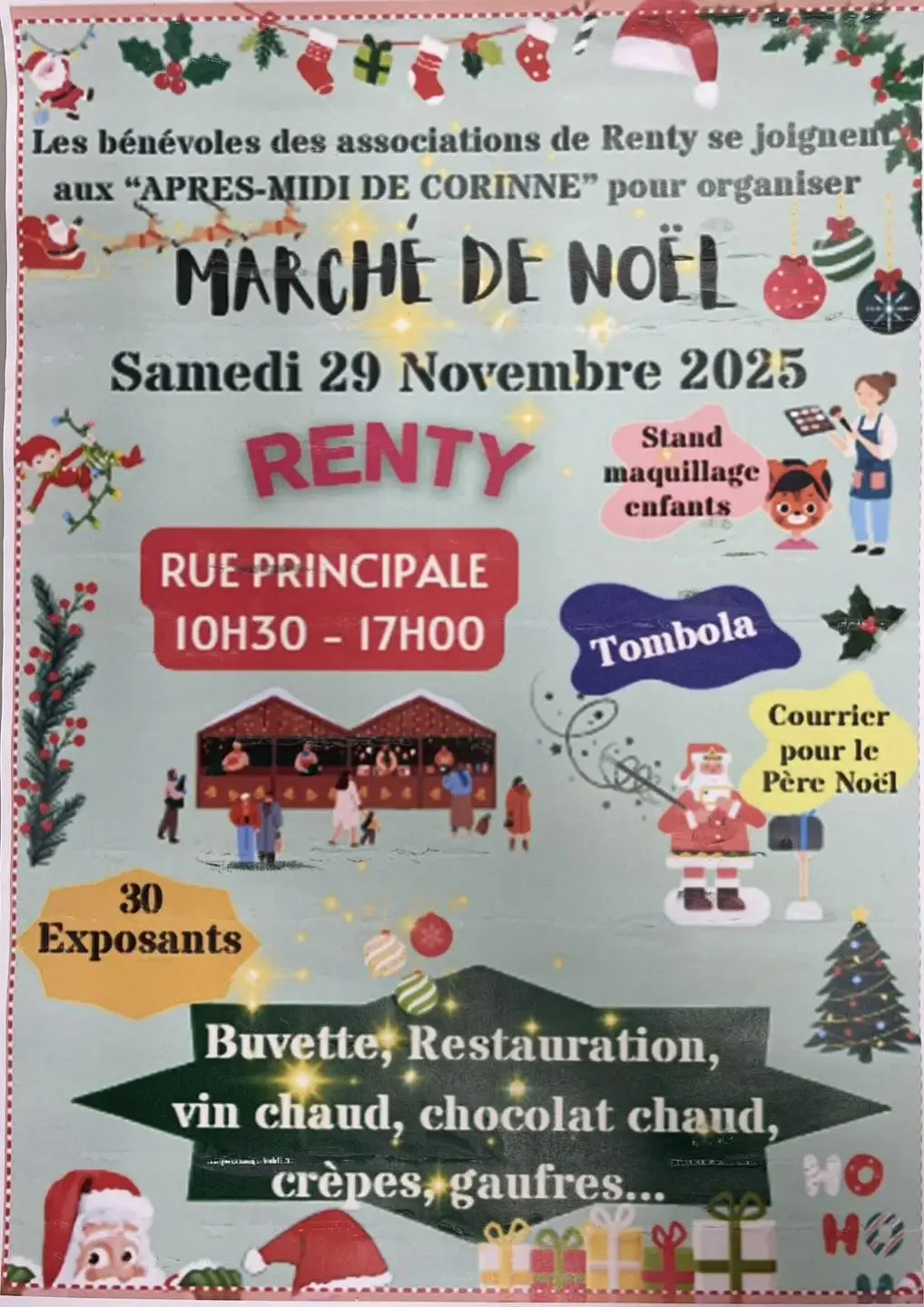 Affiche Marché de Noël de Renty