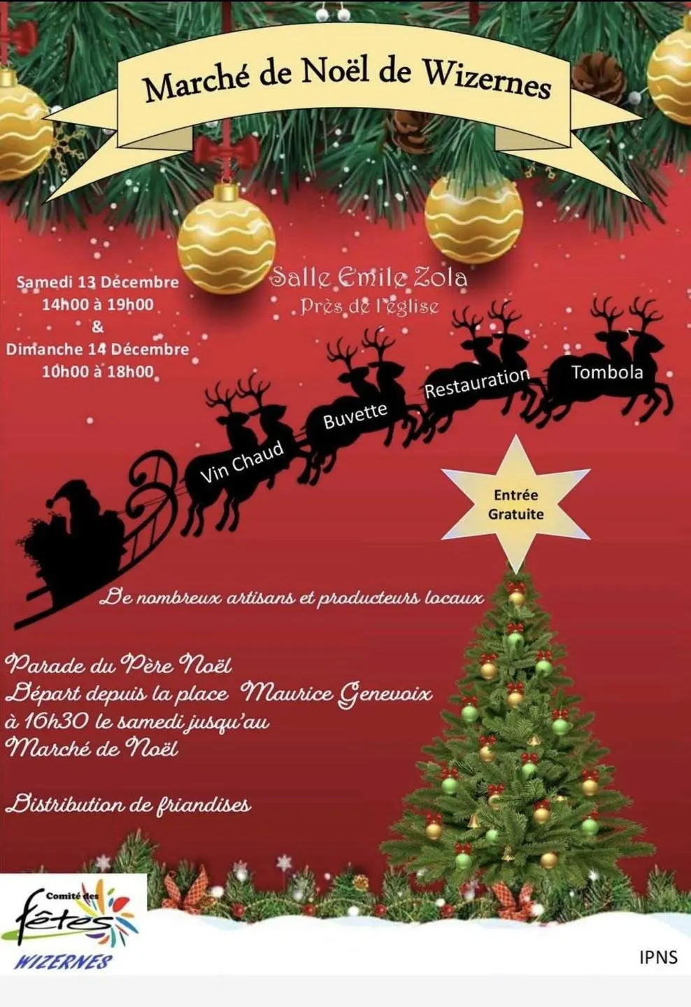 Affiche Marché de Noël de wizernes 2025
