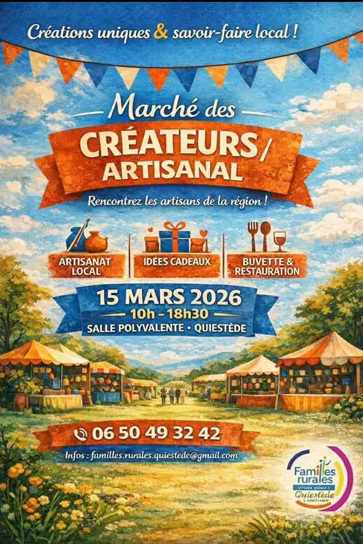 Affiche Marché des Créateurs Quiestède