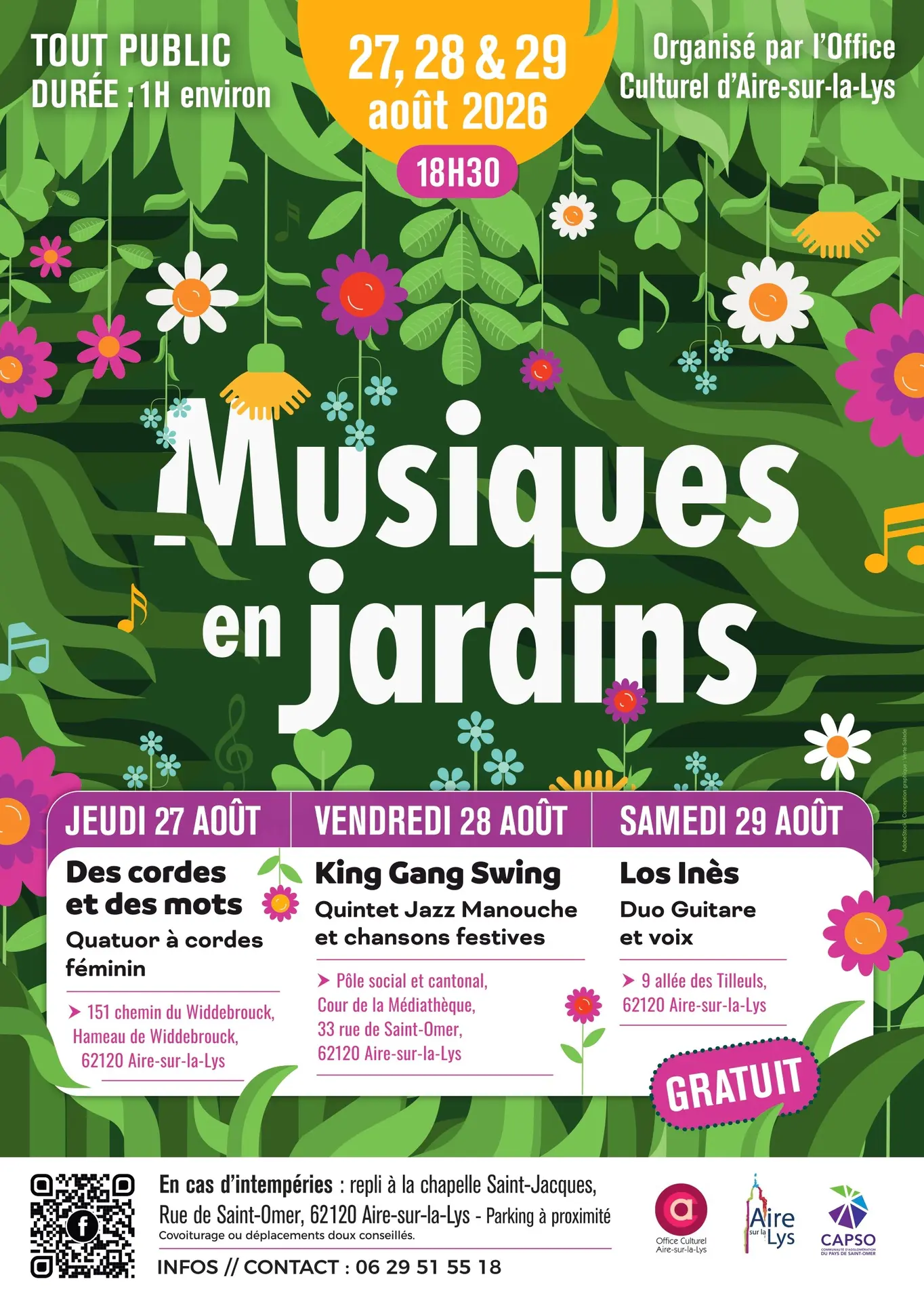 Affiche Musiques en Jardin 2026