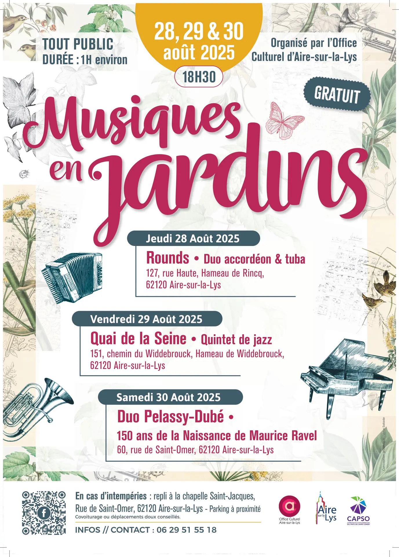 Affiche Musiques en Jardins 2025