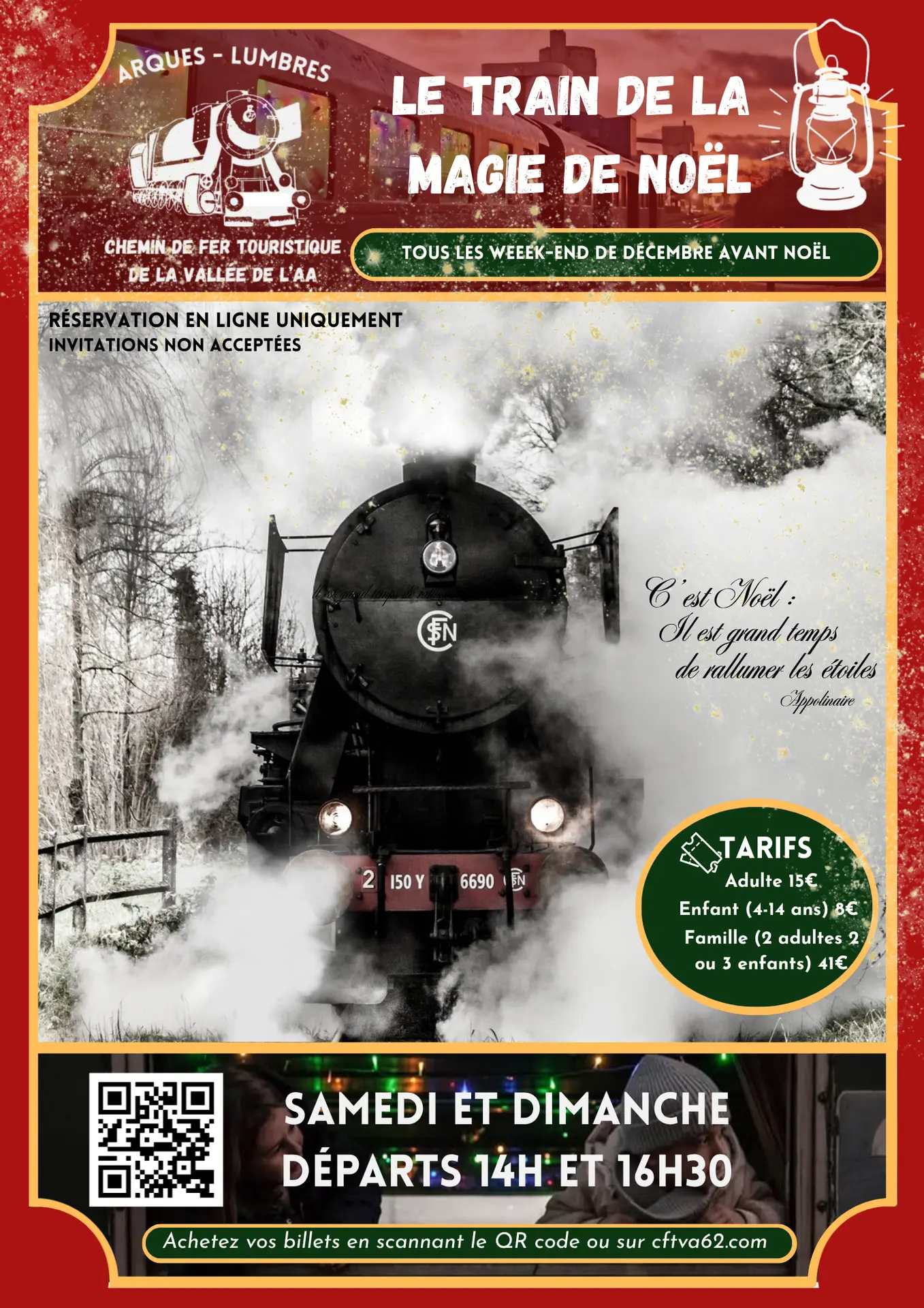 Affiche Trains de la magie de Noël, décembre 2025