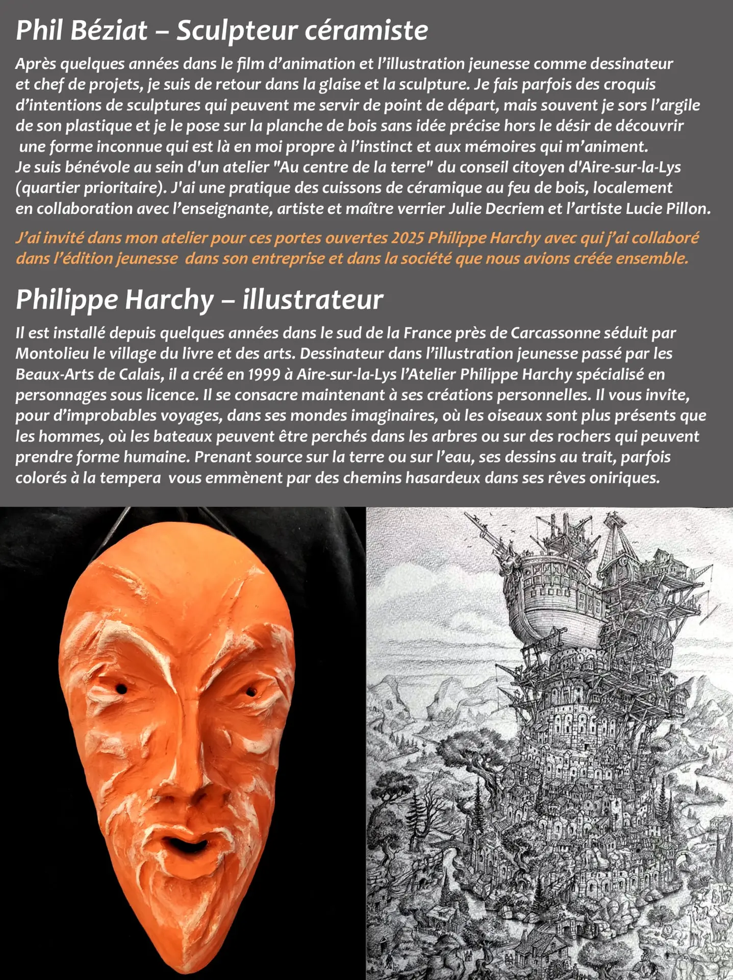 Affiche Présentation des artistes