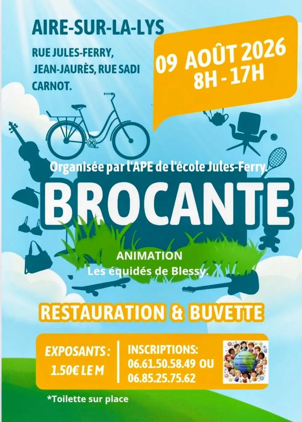 Affiche brocante Aire-sur-la-Lys