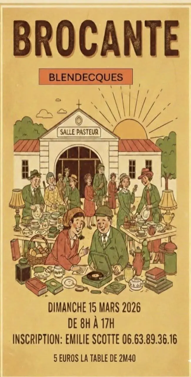 Affiche brocante Blendecques 2026