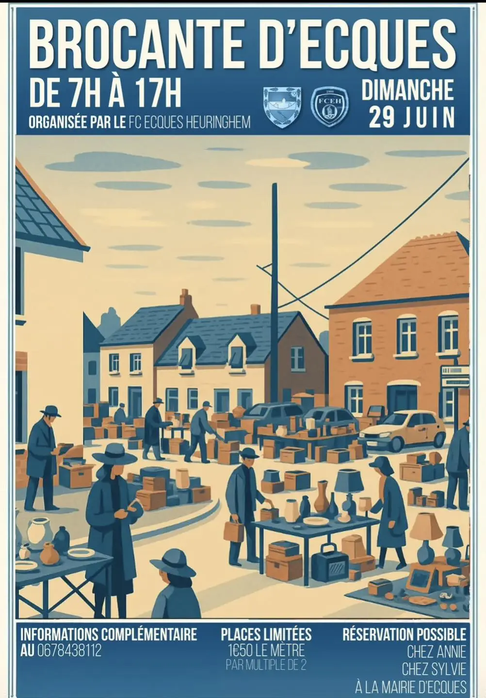 Affiche brocante Ecques