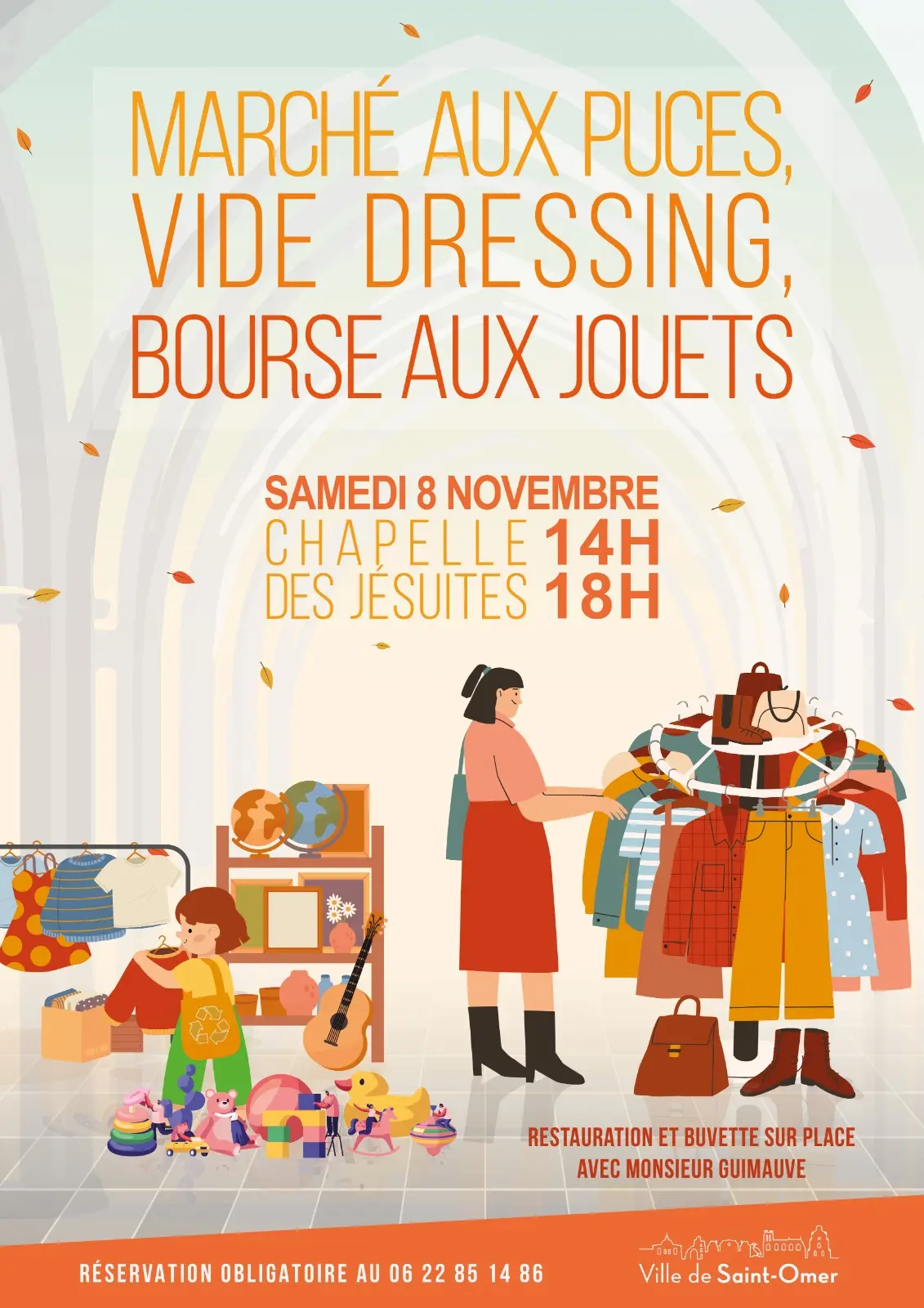 Affiche brocante Saint-Omer 8 novembre 2025