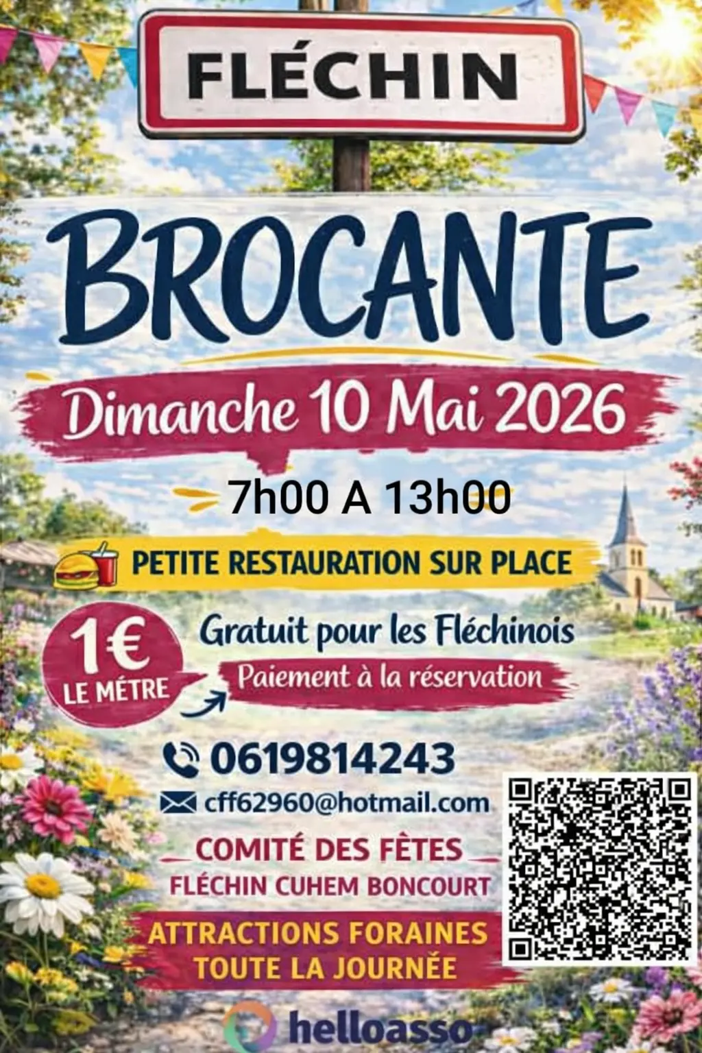 Affiche brocante de Fléchin Mai 2026
