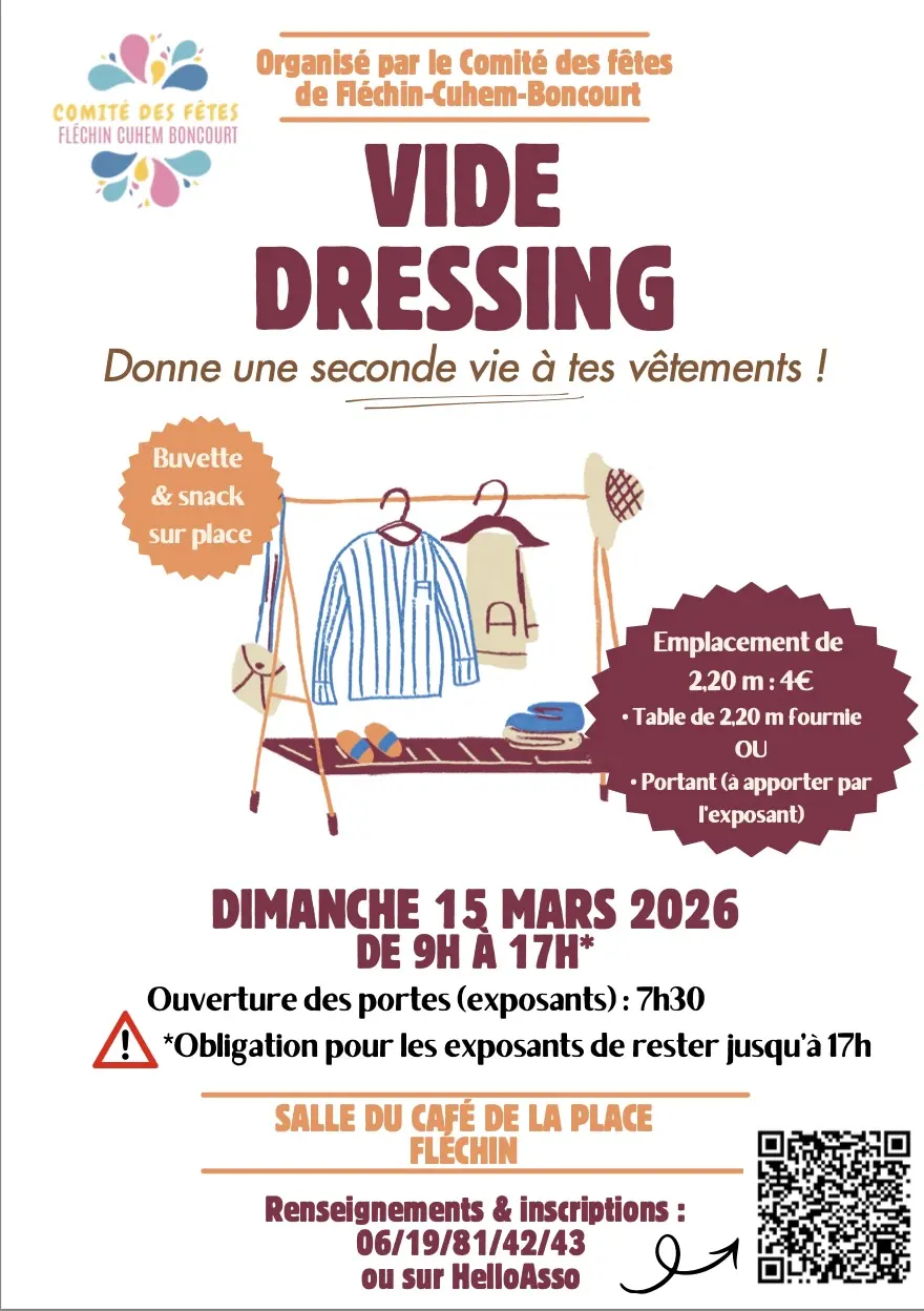 Affiche brocante de Fléchin mars 2026