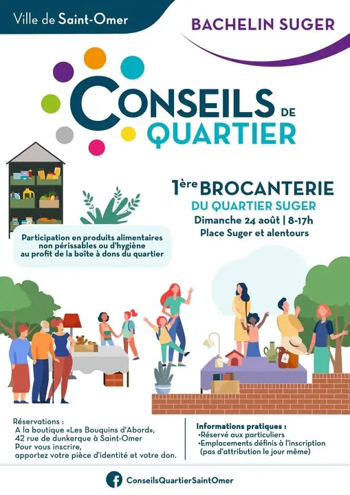 Affiche brocante quartier suger